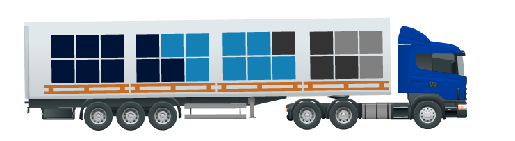 Camion per trasporti nazionali effettuati tramite groupage